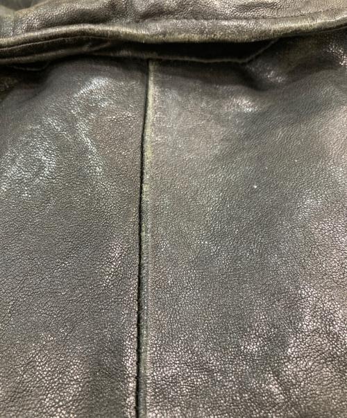 DIESEL（ディーゼル）DIESEL (ディーゼル) ディアスキンレザージャケット ブラック サイズ:SIZE Sの古着・服飾アイテム
