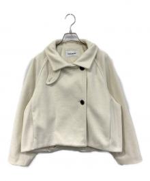 EMMEL REFINES（エメル リファインズ）の古着「スタンドショートコート」｜ホワイト
