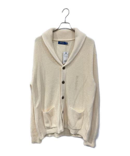 POLO RALPH LAUREN（ポロ・ラルフローレン）POLO RALPH LAUREN (ポロ・ラルフローレン) ショールカラーカーディガン アイボリー サイズ:SIZE Lの古着・服飾アイテム