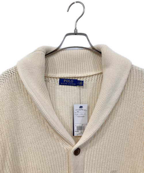 POLO RALPH LAUREN（ポロ・ラルフローレン）POLO RALPH LAUREN (ポロ・ラルフローレン) ショールカラーカーディガン アイボリー サイズ:SIZE Lの古着・服飾アイテム