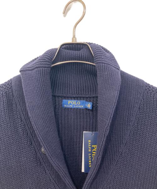 POLO RALPH LAUREN（ポロ・ラルフローレン）POLO RALPH LAUREN (ポロ・ラルフローレン) ショールカラーカーディガン ネイビー サイズ:SIZE L 未使用品の古着・服飾アイテム