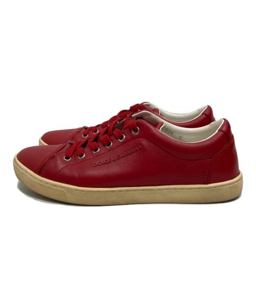 DOLCE & GABBANA（ドルチェ＆ガッバーナ）DOLCE & GABBANA (ドルチェ＆ガッバーナ) ローカットスニーカー レッド サイズ:SIZE 6の古着・服飾アイテム