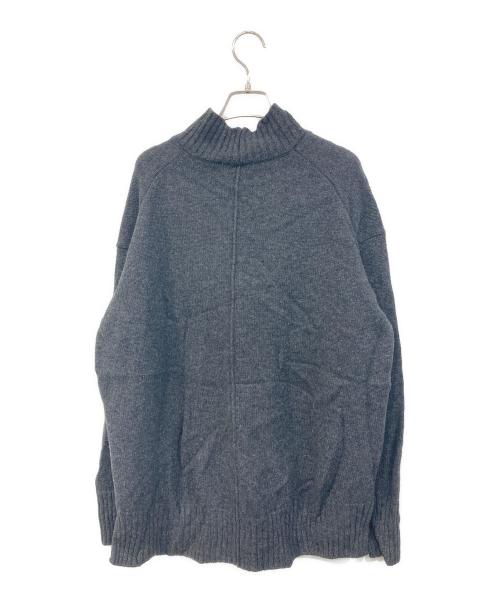 UNITED ARROWS（ユナイテッドアローズ）UNITED ARROWS (ユナイテッドアローズ) W/CA スリット ハイネック ニット グレー サイズ:サイズ表記なしの古着・服飾アイテム