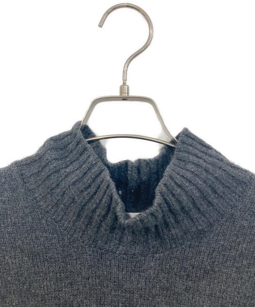 UNITED ARROWS（ユナイテッドアローズ）UNITED ARROWS (ユナイテッドアローズ) W/CA スリット ハイネック ニット グレー サイズ:サイズ表記なしの古着・服飾アイテム