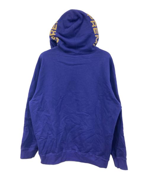 SUPREME（シュプリーム）SUPREME (シュプリーム) Metallic Rib hooded sweatshirt/メタリック・リブ・フーデッド・スウェットシャツ ネイビー サイズ:SIZE Lの古着・服飾アイテム