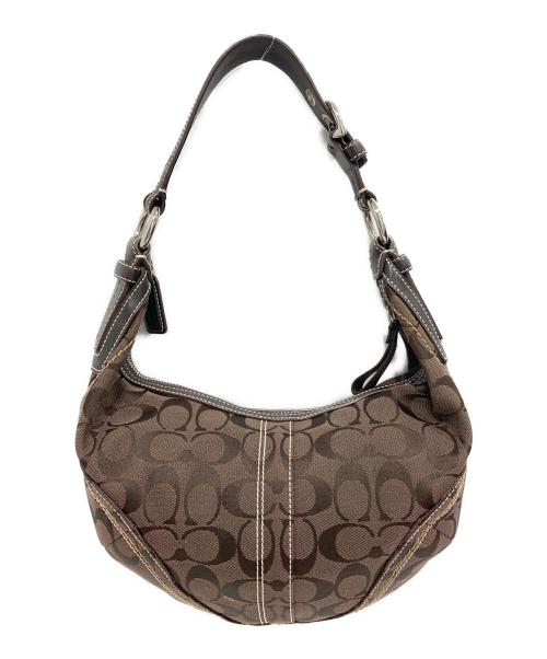 COACH（コーチ）COACH (コーチ) シグネチャーホーボーバッグ ブラウンの古着・服飾アイテム