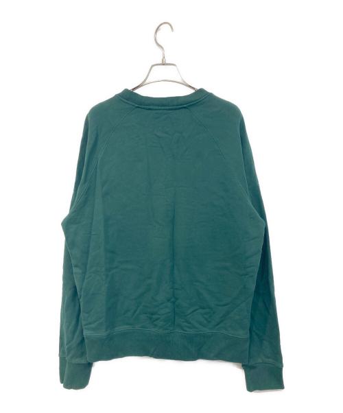 maison kitsune（メゾンキツネ）maison kitsune (メゾンキツネ) ラグランスウェット グリーン サイズ:SIZE XSの古着・服飾アイテム