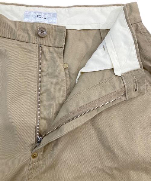 FOLL（フォル）FOLL (フォル) soft bio twill wardrobe chino/ソフト バイオ ツイル ワードローブ チノ ベージュ サイズ:SIZE 2の古着・服飾アイテム