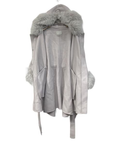 CELFORD（セルフォード）CELFORD (セルフォード) ファーポンチョコート アイボリー サイズ:SIZE Freeの古着・服飾アイテム