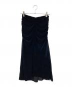 FETICOフェティコ）の古着「VELVET TULLE GATHERED SKIRT/ベルベット チュール ギャザースカート」｜ブラック