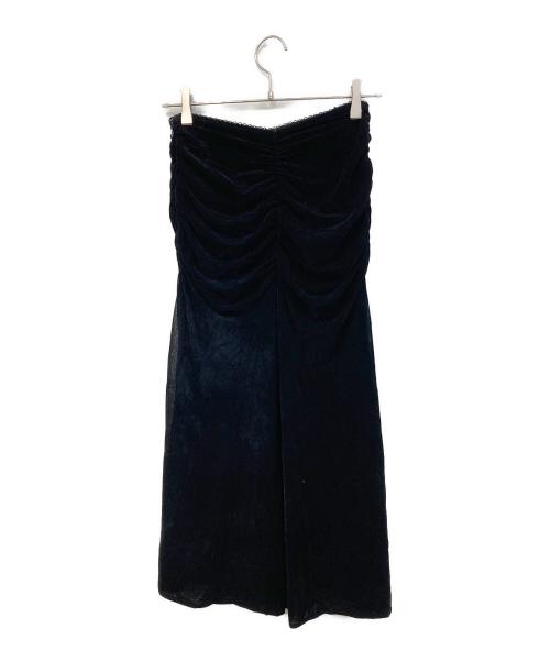 FETICO（フェティコ）FETICO (フェティコ) VELVET TULLE GATHERED SKIRT/ベルベット チュール ギャザースカート ブラック サイズ:SIZE 34の古着・服飾アイテム