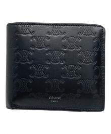 CELINE（セリーヌ）の古着「トリオンフ柄バイフォールドウォレット」｜ブラック