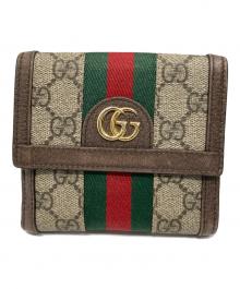 GUCCI（グッチ）の古着「フレンチフラップウォレット」｜ブラウン