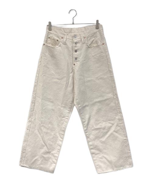 SUGARHILL（シュガーヒル）SUGARHILL (シュガーヒル) RAW-EDGE CANVAS DENIM PANTS/「ロウエッジ キャンバス デニム パンツ アイボリー サイズ:SIZE 32の古着・服飾アイテム