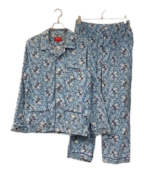 SUPREME（シュプリーム）SUPREME (シュプリーム) Paisley Flannel Pajama Set UP/ペイズリー・フランネル・パジャマ・セットアップ ブルー サイズ:SIZE Mの古着・服飾アイテム
