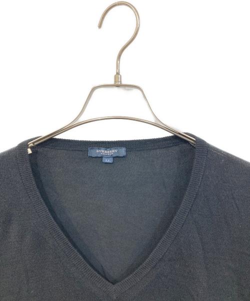 BURBERRY LONDON（バーバリーロンドン）BURBERRY LONDON (バーバリーロンドン) Vネックニット ブラック サイズ:SIZE LLの古着・服飾アイテム