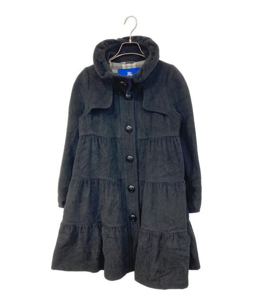 BURBERRY BLUE LABEL（バーバリー ブルー レーベル）BURBERRY BLUE LABEL (バーバリー ブルー レーベル) ウールコート ブラック サイズ:SIZE 36の古着・服飾アイテム
