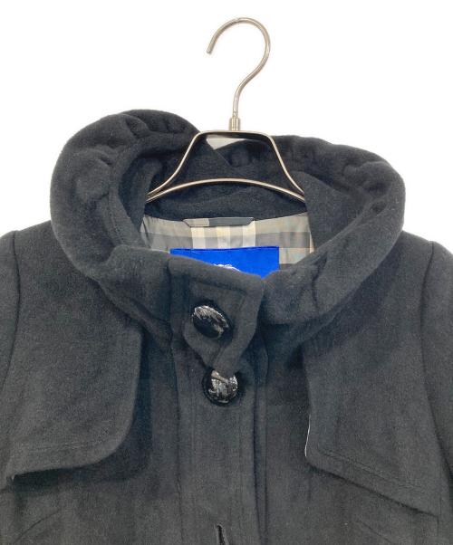 BURBERRY BLUE LABEL（バーバリー ブルー レーベル）BURBERRY BLUE LABEL (バーバリー ブルー レーベル) ウールコート ブラック サイズ:SIZE 36の古着・服飾アイテム
