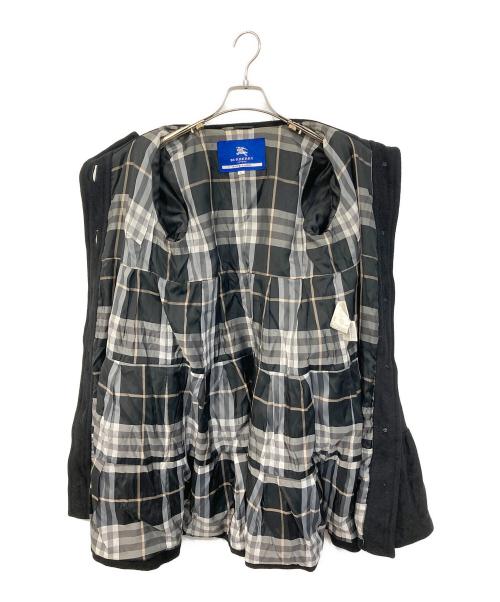 BURBERRY BLUE LABEL（バーバリー ブルー レーベル）BURBERRY BLUE LABEL (バーバリー ブルー レーベル) ウールコート ブラック サイズ:SIZE 36の古着・服飾アイテム