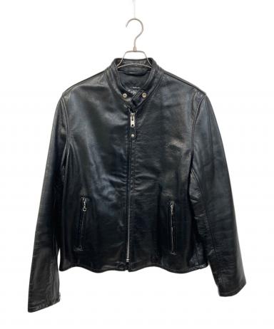 【美品】Schott ブラック レザー シングルライダースジャケット S 中古・古着通販】Schott (ショット) 654 シングルライダースジャケット