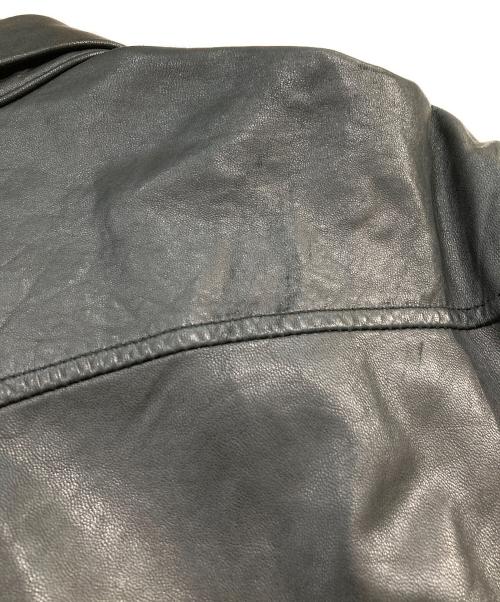 Eddie Bauer（エディーバウアー）Eddie Bauer (エディーバウアー) レザーシャツ ブラック サイズ:SIZE Sの古着・服飾アイテム
