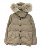 BURBERRY BLACK LABELバーバリーブラックレーベル）の古着「ファー付きダウンジャケット」｜ベージュ