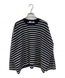 COMME des GARCONS COMME des GARCONS（コムデギャルソン コムデギャルソン）の古着「ショート丈ボーダーニット」｜ネイビー×ホワイト