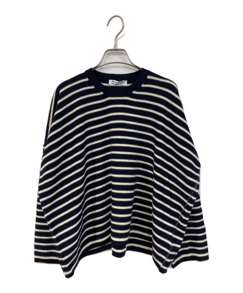 COMME des GARCONS COMME des GARCONS（コムデギャルソン コムデギャルソン）COMME des GARCONS COMME des GARCONS (コムデギャルソン コムデギャルソン) ショート丈ボーダーニット ネイビー×ホワイト サイズ:なしの古着・服飾アイテム