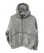 SUPREME×MARITHE+FRANCOIS GIRBAUDシュプリーム×マリテフランソワジルボー）の古着「Girbaud Zip Up Hooded Sweatshirt/ジルボー ジップアップ スウェットパーカー」｜グレー