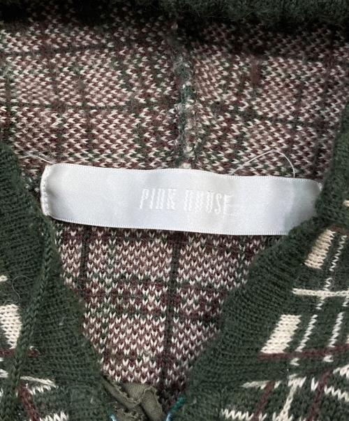 PINK HOUSE（ピンクハウス）PINK HOUSE (ピンクハウス) ニットジップパーカー グリーン サイズ:SIZE Freeの古着・服飾アイテム