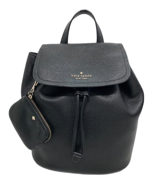 Kate Spade（ケイトスペード）Kate Spade (ケイトスペード) ロージーミディアムフラップバックパック ブラックの古着・服飾アイテム