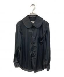 COMME des GARCONS（コムデギャルソン）の古着「Sheer Peter Pan Collar Blouse/シアー ピーター・パン・カラー・ブラウス」｜ブラック