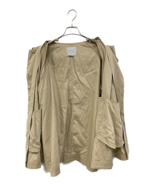 UNFILO（アンフィーロ）UNFILO (アンフィーロ) Aライン スプリングコート ベージュ サイズ:SIZE Lの古着・服飾アイテム
