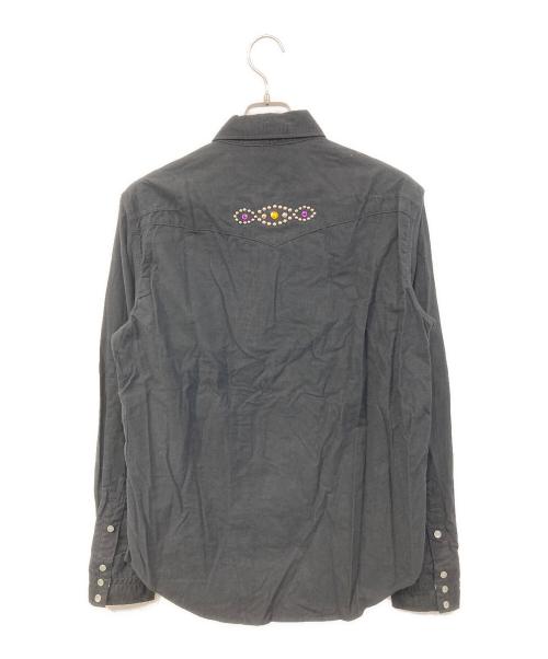 NUMBER (N)INE（ナンバーナイン）NUMBER (N)INE (ナンバーナイン) スタッズシャツ ブラック サイズ:SIZE 4の古着・服飾アイテム