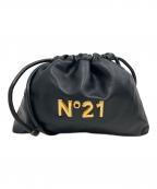 N°21ヌメロヴェントゥーノ）の古着「ロゴレザー巾着ショルダーバッグ」｜ブラック