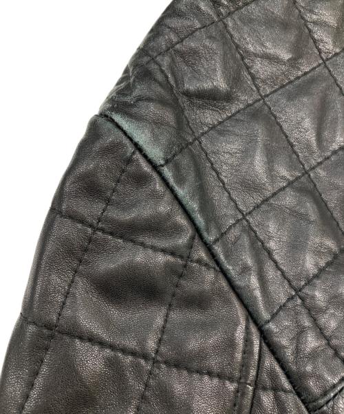 ARMANI COLLEZIONI（アルマーニ コレツィオーニ）ARMANI COLLEZIONI (アルマーニ コレツィオーニ) レザージャケット ブラック サイズ:SIZE 48の古着・服飾アイテム