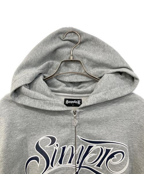 SUPPLIER（サプライヤー）SUPPLIER (サプライヤー) ロゴジップパーカー グレー サイズ:SIZE Mの古着・服飾アイテム