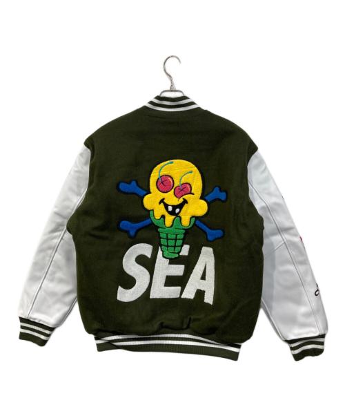 ICE CREAM（アイスクリーム）ICE CREAM (アイスクリーム) WIND AND SEA (ウィンダンシー) スタジャン グリーン サイズ:SIZE Sの古着・服飾アイテム