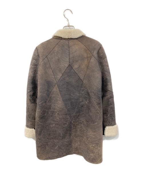 HELMUT LANG（ヘルムートラング）HELMUT LANG (ヘルムートラング) WEATHERED SHEARLING ムートンコート ブラウン サイズ:SIZE Pの古着・服飾アイテム