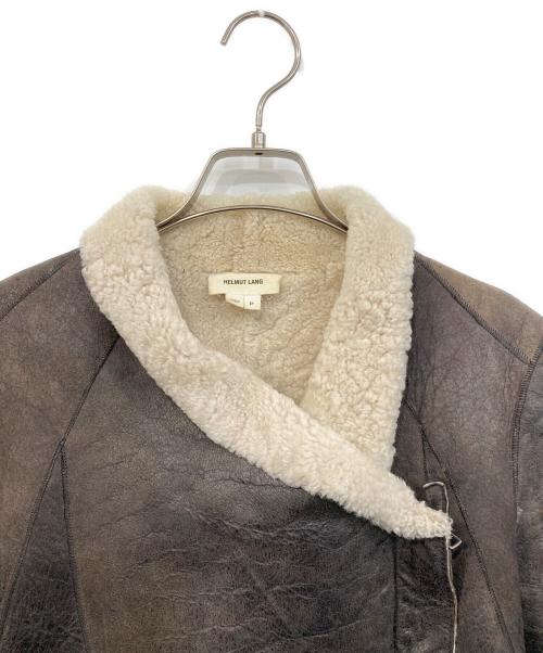 HELMUT LANG（ヘルムートラング）HELMUT LANG (ヘルムートラング) WEATHERED SHEARLING ムートンコート ブラウン サイズ:SIZE Pの古着・服飾アイテム