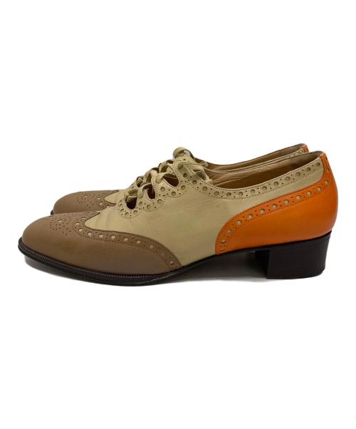 HERMES（エルメス）HERMES (エルメス) ウィングチップ レースアップシューズ ベージュ サイズ:36の古着・服飾アイテム