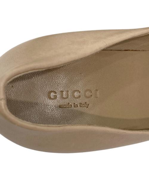 GUCCI（グッチ）GUCCI (グッチ) ヒールパンプス ベージュ サイズ:36の古着・服飾アイテム