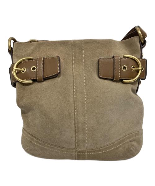 COACH（コーチ）COACH (コーチ) SOHO スウェード×レザーショルダーバッグ ベージュの古着・服飾アイテム