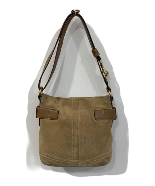 COACH（コーチ）COACH (コーチ) SOHO スウェード×レザーショルダーバッグ ベージュの古着・服飾アイテム