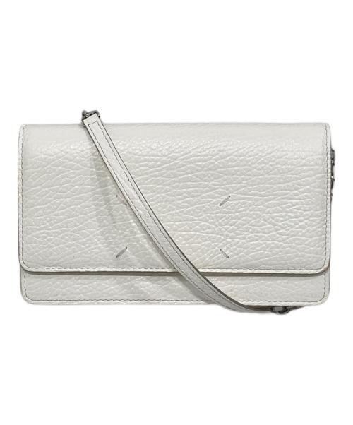 Maison Margiela（メゾンマルジェラ）Maison Margiela (メゾンマルジェラ) 4ステッチチェーンウォレット ホワイトの古着・服飾アイテム