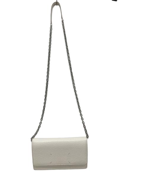 Maison Margiela（メゾンマルジェラ）Maison Margiela (メゾンマルジェラ) 4ステッチチェーンウォレット ホワイトの古着・服飾アイテム