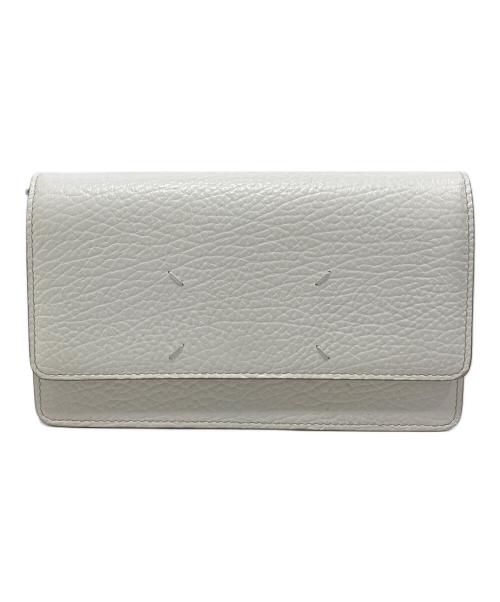 Maison Margiela（メゾンマルジェラ）Maison Margiela (メゾンマルジェラ) 4ステッチチェーンウォレット ホワイトの古着・服飾アイテム