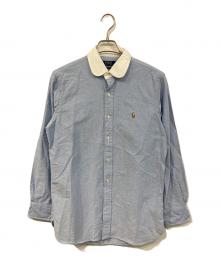 POLO RALPH LAUREN（ポロ・ラルフローレン）の古着「ラウンドカラー ロングスリーブシャツ」｜ブルー