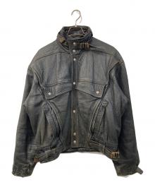 B-12 FORCE CLOTHING（B-12フォースクロージング）の古着「レザージャケット」｜ブラック