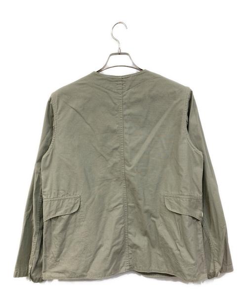 POST O'ALLS（ポストオーバーオールズ）POST O'ALLS (ポストオーバーオールズ) ノーカラージャケット ベージュ サイズ:SIZE Mの古着・服飾アイテム
